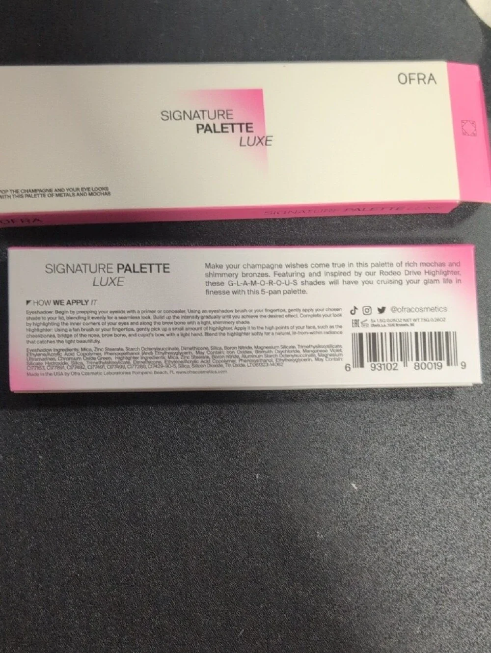 OFRA Signature Palette Luxe Eyeshadow - Pink & White Packaging